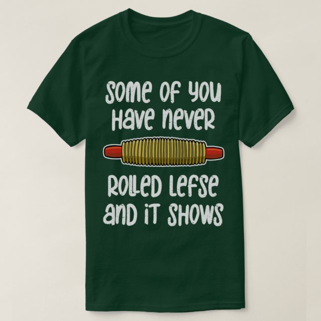 Camiseta Graciosa Lefse Noruega Rolling Pin Lefse Making  (Diseño del anverso)