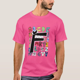 Camiseta Graciosa letra alfabética de A a Z para niños y ni