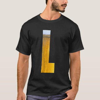 Camiseta Graciosa letra de alfabeto espuma de cerveza Letra