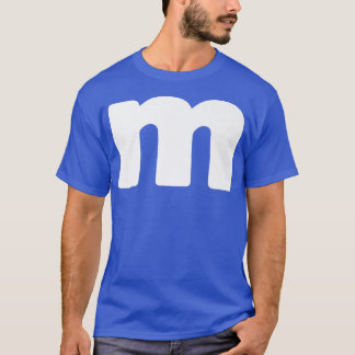 Camiseta Graciosa letra M Chocolate Candy Halloween Equipo