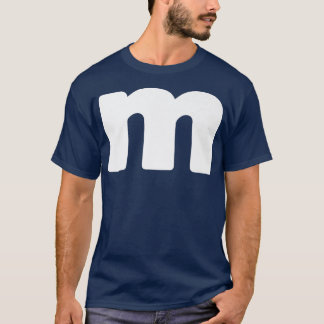 Camiseta Graciosa letra M Chocolate Candy Halloween Equipo