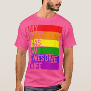 Camiseta Graciosa LGBTQ Orgullo gay Mes Esposa Lesbiana Arc