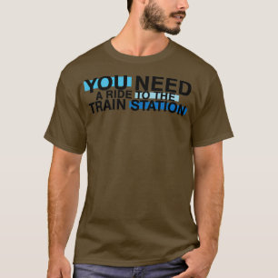 Camiseta graciosa liberación de la estación de tren