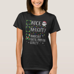 Camiseta Graciosa lista de navidades Nice Naughty Innocent 
