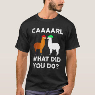 Camiseta Graciosa Llama A Los Gorras Lama Lover Carl ¿Qué