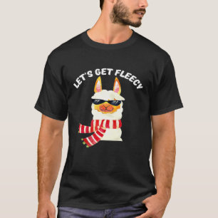 Camiseta Graciosa Llama Alpaca para Navidades de peluquería