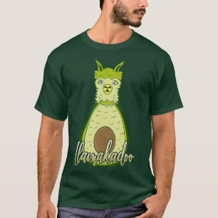 Camiseta Graciosa Llama Animal Aguacate Fruit Lover