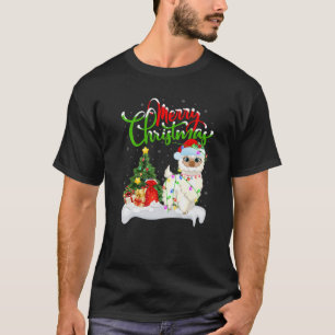 Camiseta Graciosa Llama Animal Lover Xmas Light Llama Chris