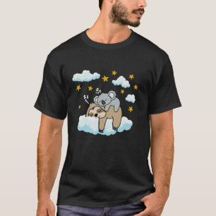 Camiseta Graciosa Locura Durmiente Con El Bebé Koala Mama B