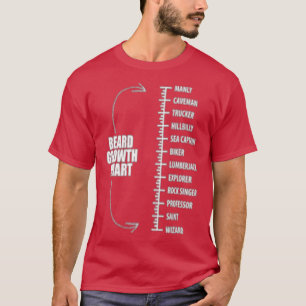 Camiseta Graciosa Longitud del crecimiento de barba masculi