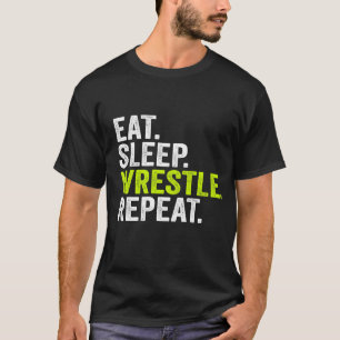 Camiseta Graciosa lucha libre come lucha de sueño repetir R