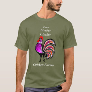 Camiseta Graciosa madre agricultora de pollo Purple Hen