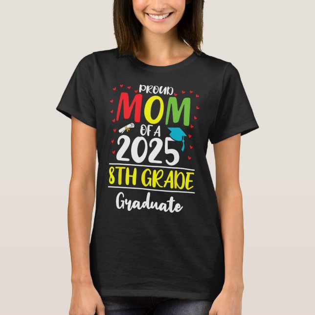 Camiseta Graciosa Madre Orgullosa De Un Licenciado De Grado (Anverso)