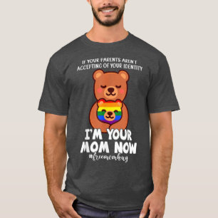 Camiseta Graciosa mamá libre abrazo oso soy tu mamá LGBTQ G