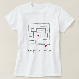 Camiseta Graciosa mano dibujada Maze Valentine regalos Pare