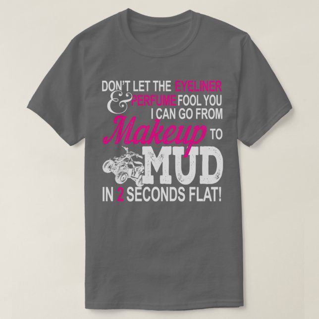 Camiseta Graciosa maquillaje de Chica de ATV para regalo de (Diseño del anverso)