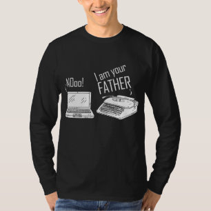 Camiseta Graciosa Máquina Escritora Yo Soy Tu Padre 