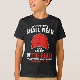 Camiseta Graciosa Marca Anti Trump De La Beast Red Gorra Li