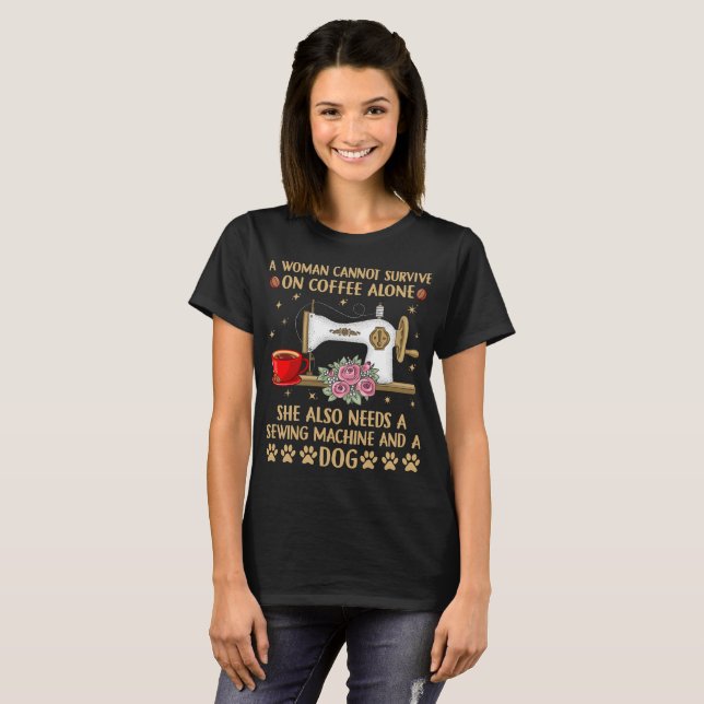 Camiseta Graciosa masticadora de café de perro Lover Scoilt (Anverso completo)