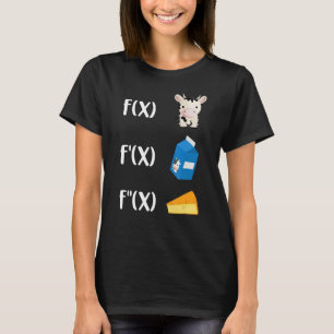 Camiseta Graciosa Math Teacher Art Cow Milese Cheese Calcul
