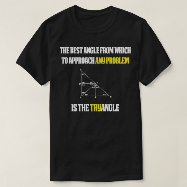 Camiseta Graciosa Math Teacher Gift Try angle (Diseño del anverso)