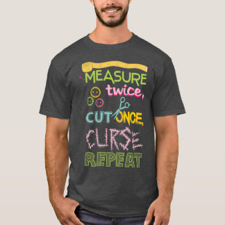 Camiseta Graciosa medida de coser dos veces cortada una vez