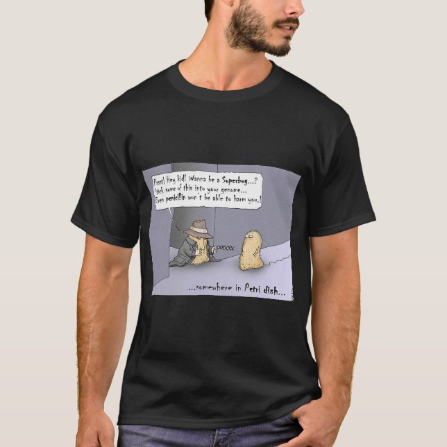 Camiseta Graciosa microbiología ADN de bacterias de camisas (Anverso)