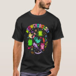 Camiseta Graciosa microbiología de Meow Bacterium Science B<br><div class="desc">Muestra tu amor por la microbiología con este diseño humorístico que incluye un gato vestido de científico rodeado de bacterias. Perfecto para los amantes de la ciencia.</div>