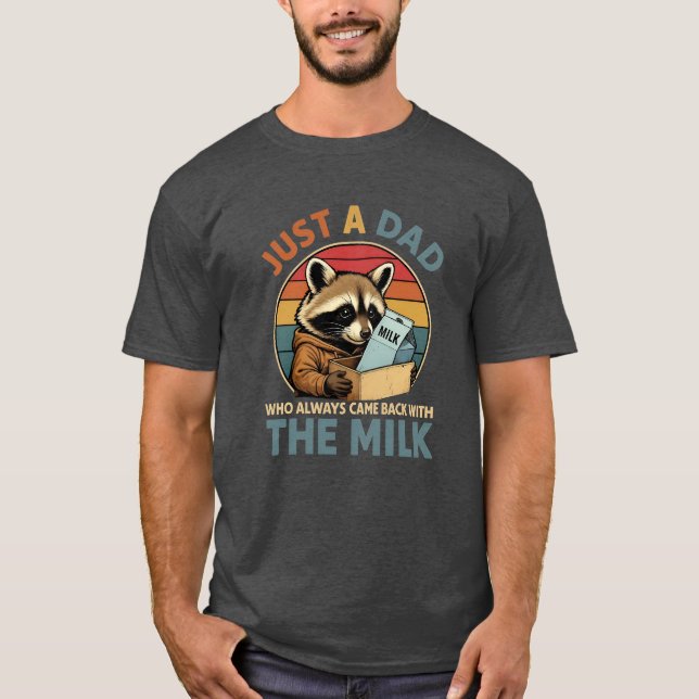 Camiseta Graciosa mochila de leche para papá | Diseño de ma (Anverso)