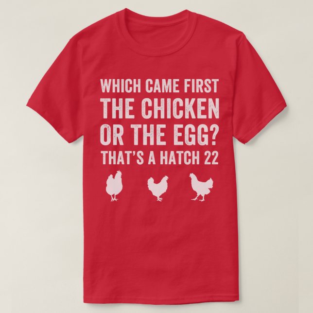 Camiseta Graciosa Moda de pollo de granjero o huevo cascaró (Diseño del anverso)