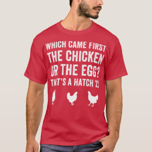 Camiseta Graciosa Moda de pollo de granjero o huevo cascaró