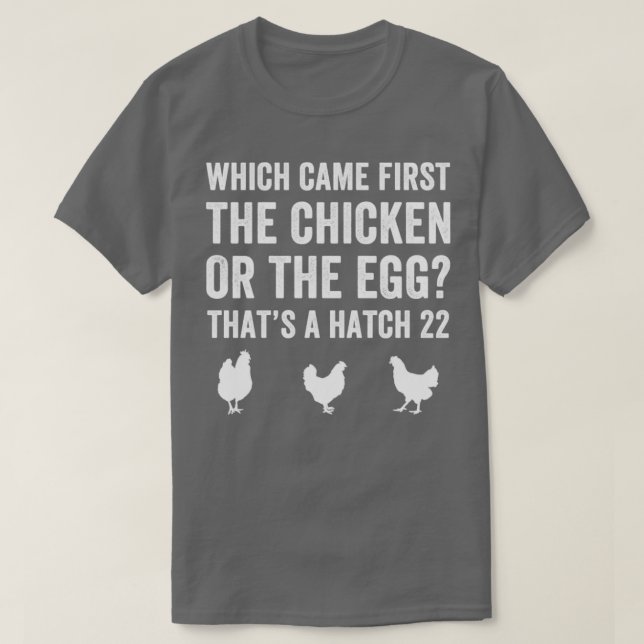 Camiseta Graciosa Moda de pollo de granjero o huevo cascaró (Diseño del anverso)