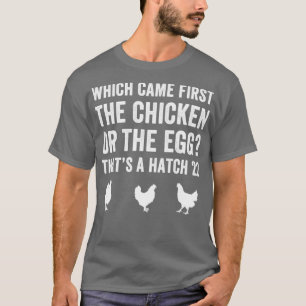 Camiseta Graciosa Moda de pollo de granjero o huevo cascaró