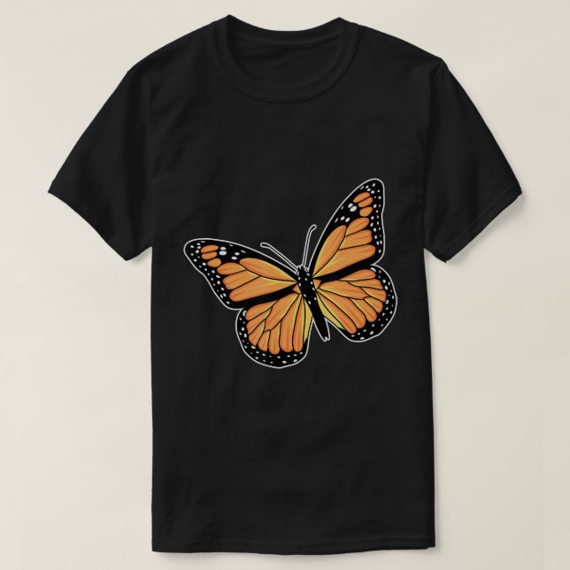 Camiseta Graciosa monarca mariposa hombres Entomología feme (Diseño del anverso)