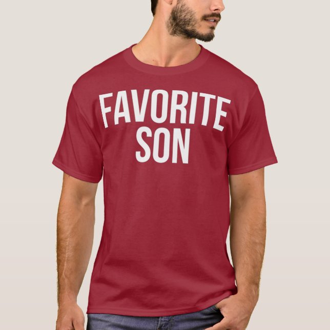 Camiseta Graciosa mordaza familiar favorita del hijo (Anverso)