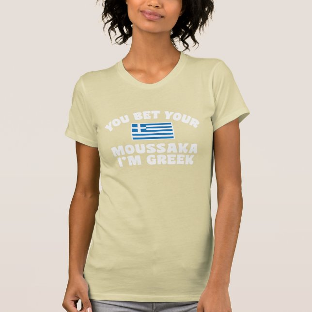 Camiseta Graciosa Moussaka griega (Anverso)