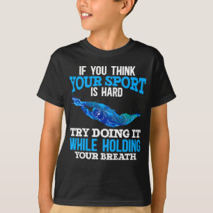 Camiseta Graciosa Natación Deportiva Habilidad Del Nadador