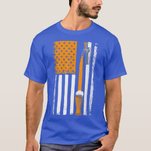 Camiseta Graciosa nave Beer Bandera Estadounidense 4 de Jul