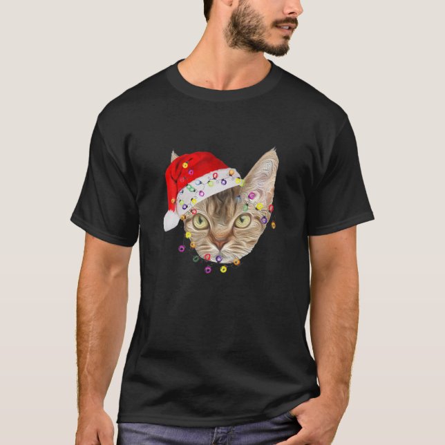 Camiseta Graciosa Navidad Devon Rex Navidades con cara Ador (Anverso)