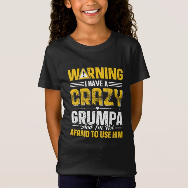 Camiseta Graciosa nieta Grumpa palabra arte (Anverso)