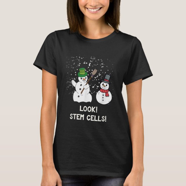 Camiseta Graciosa nieve para Navidades de Snowman ciencia n (Anverso)