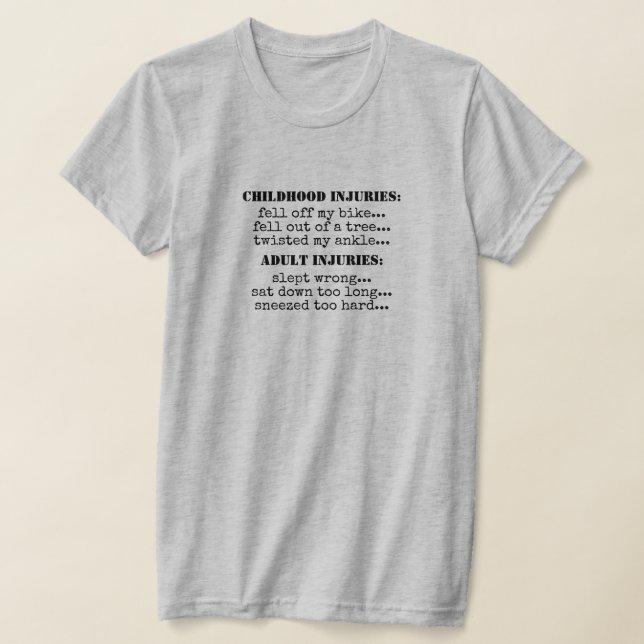 Camiseta Graciosa Niñez Vs Típografía Adulta (Distribución)