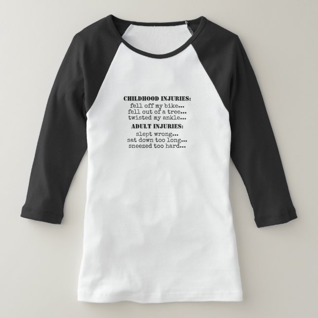 Camiseta Graciosa Niñez Vs Típografía Adulta (Distribución )