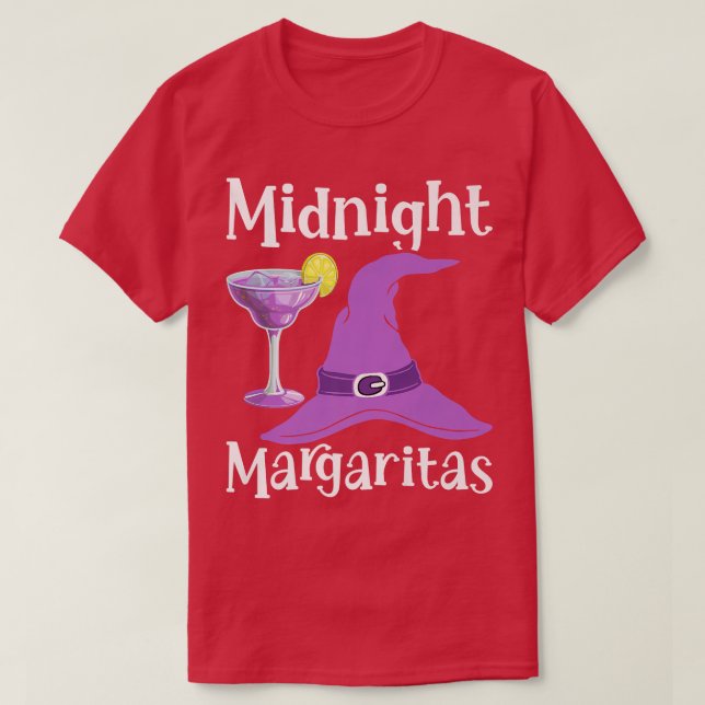 Camiseta Graciosa noche Margaritas Brujas Bebiendo Hallowee (Diseño del anverso)
