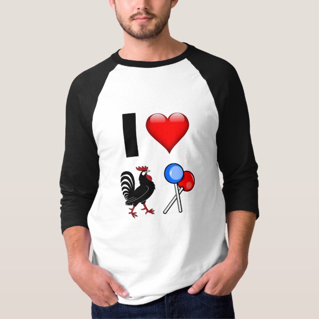 Camiseta Graciosa Novedad Rooster Sucker T-Shirt (Anverso)