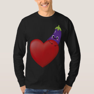 Camiseta Graciosa Oberenjena Con Vega Vegetable De Fruta De