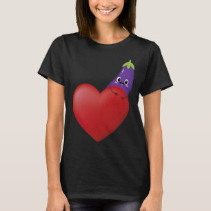 Camiseta Graciosa Oberenjena Con Vega Vegetable De Fruta De