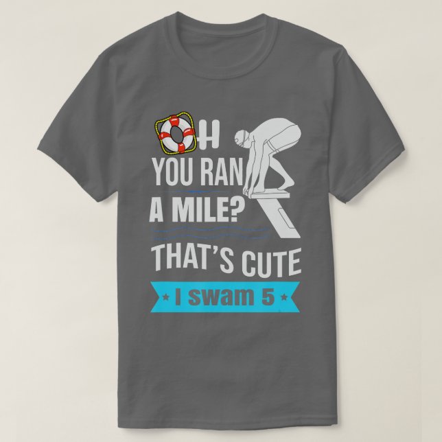 Camiseta Graciosa Oferta De Natación Para Nadadores (Diseño del anverso)