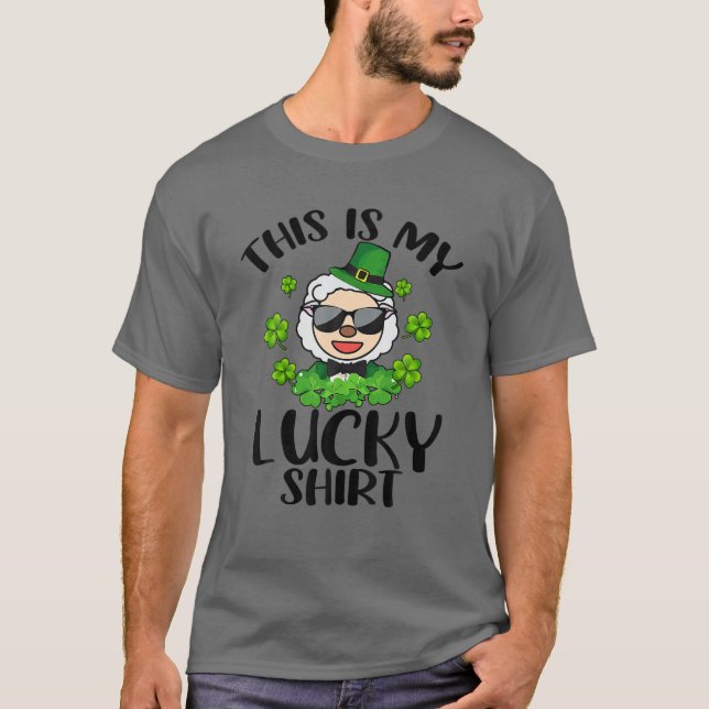 Camiseta Graciosa oveja del Día de San Patricio, esta es mi (Anverso)