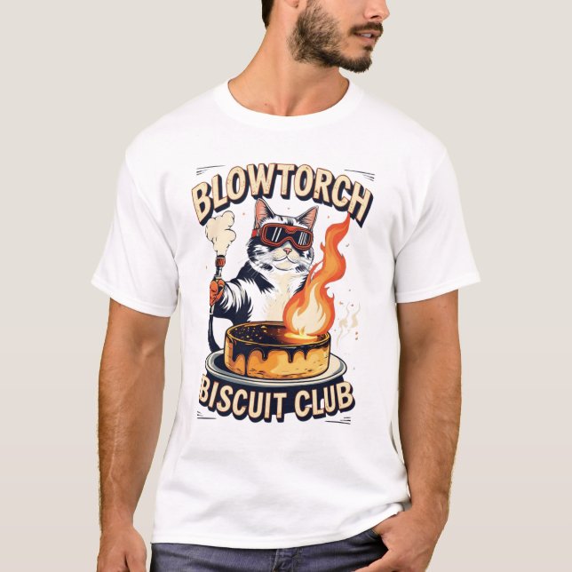 Camiseta Graciosa panadería de gatos Biscuit Club (Anverso)